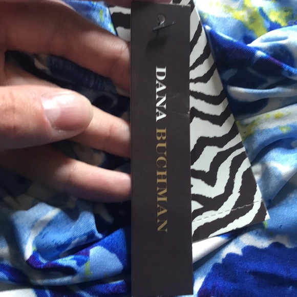 Dana Buchman Clmatis blue scoop neck with pull tie up side. Brand New Large - Picture 6 of 11